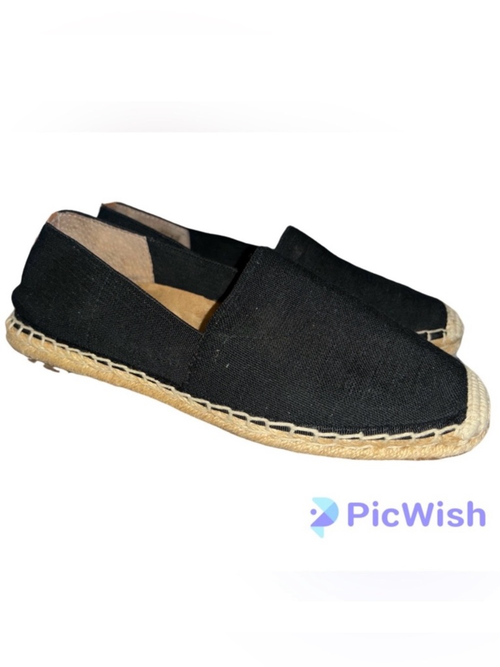 Vionic Coast Valeri Black Stretch Espadrilles Size 8